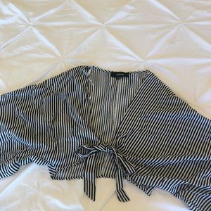 TOBI Front-tie Crop Top